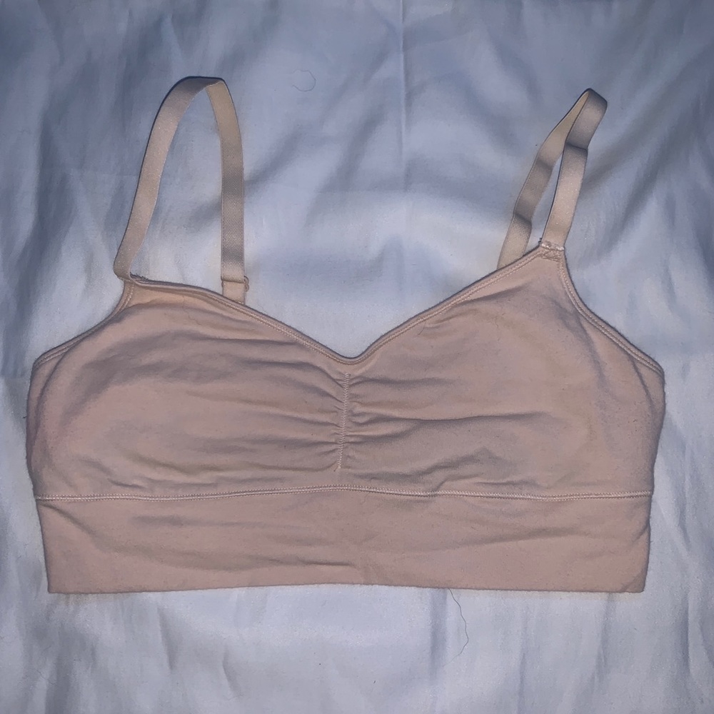 Tan/nude aerie sports bra with camisole lining